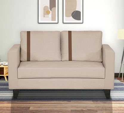 Adorn India Chandler Plus 2 Seater Sofa (Beige)