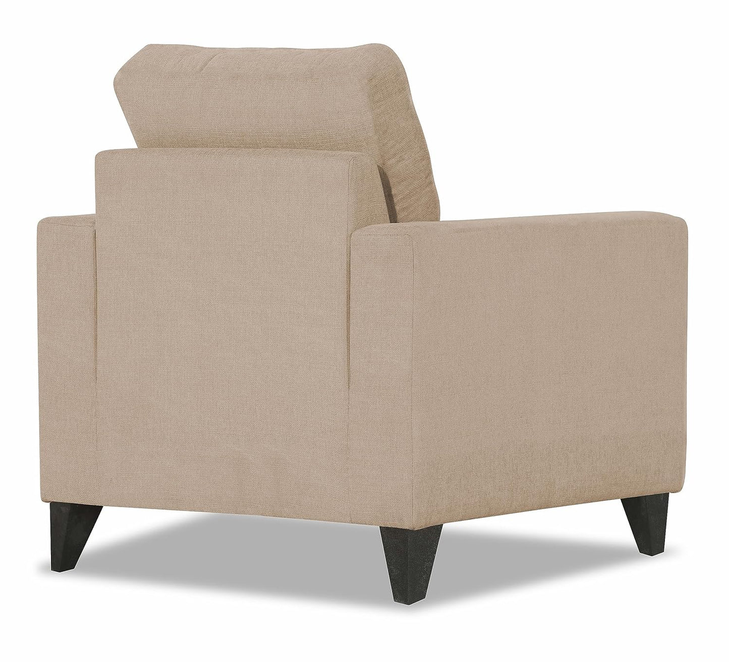 Adorn India Chandler Plus 1 Seater Sofa (Beige) - Wood