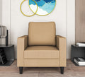Adorn India Chandler Decent 1 Seater Sofa (Beige) (3 Year Warranty)