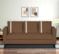 Adorn India Chandler Plus 3 Seater Sofa (Brown) (3 Year Warranty)