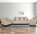 Adorn India Chandler Plus 3+2+1 6 Seater Sofa Set (Beige) (3 Year Warranty)
