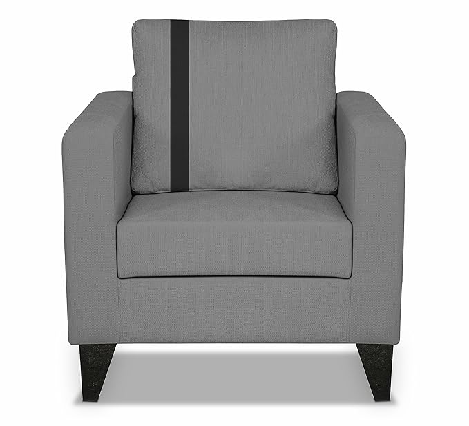 Adorn India Chandler Plus 1 Seater Sofa (Grey)