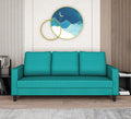 Adorn India Chandler Decent 3 Seater Sofa (Aqua Blue) (3 Year Warranty)