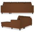 Chandler Plain L Shape 6 Seater Sofa Set RHS (Brown)