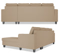 Chandler Plain L Shape 6 Seater Sofa Set RHS (Beige)