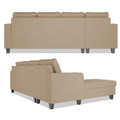 Chandler Plain L Shape 6 Seater Sofa Set Lhs (Beige)