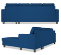 Chandler Plain L Shape 6 Seater Sofa Set RHS (Blue)