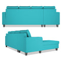 Chandler Plain L Shape 6 Seater Sofa Set Lhs (Aqua Blue)