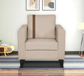 Adorn India Chandler Plus 1 Seater Sofa (Beige) (3 Year Warranty)