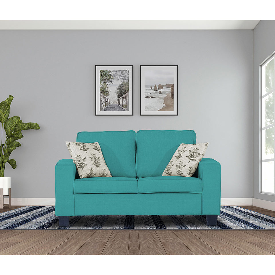 Camden 2 Seater Sofa (Aqua Blue)