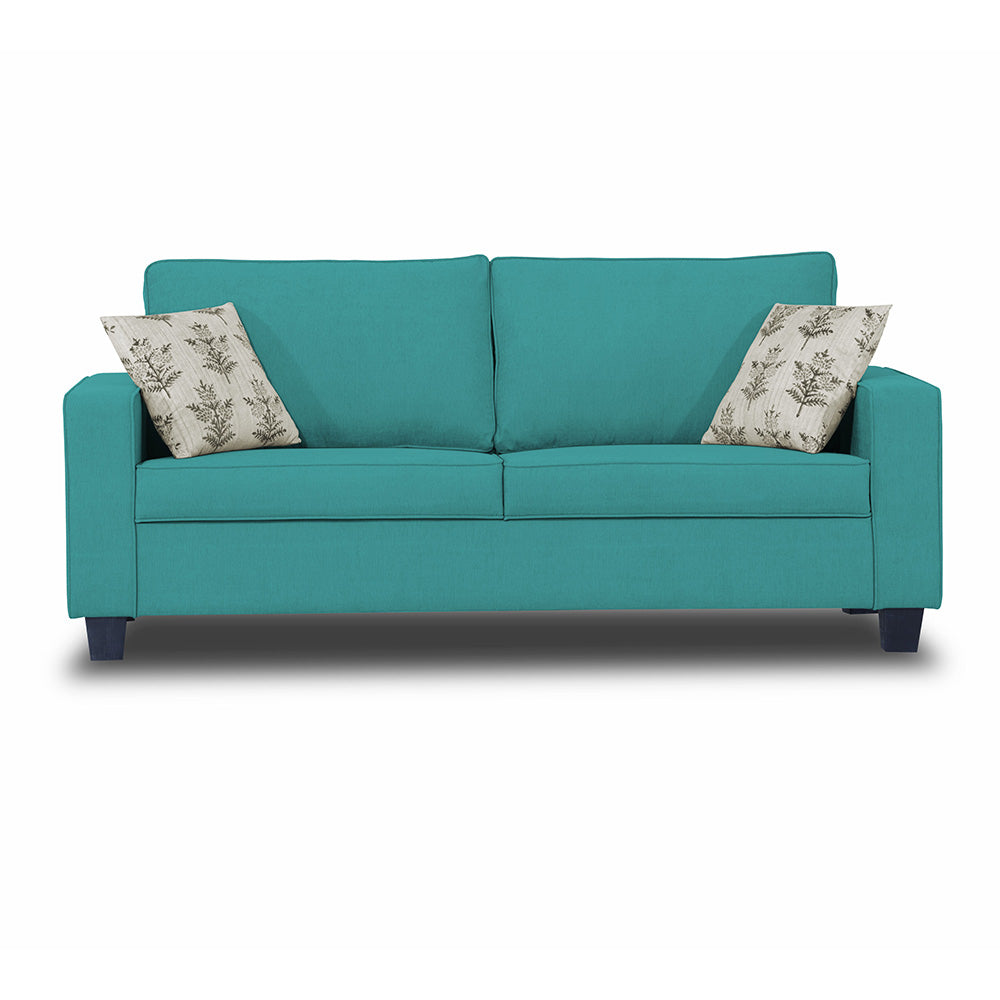 Adorn India Camden 3 Seater Sofa (Aqua Blue)