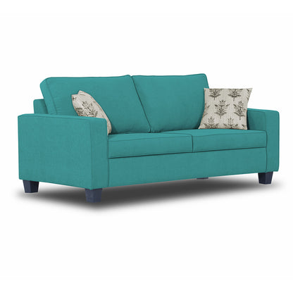 Adorn India Camden 3 Seater Sofa (Aqua Blue)