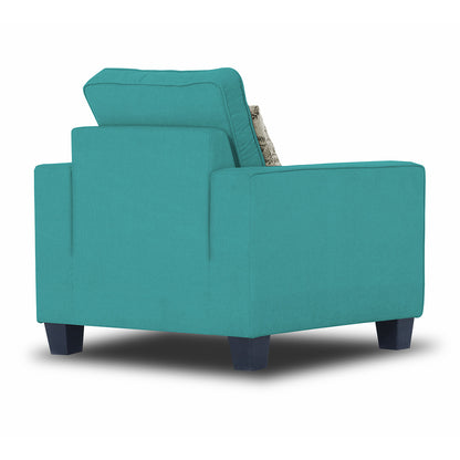 Adorn India Camden 1 Seater Sofa (Aqua Blue)