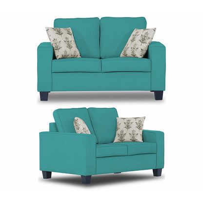 Adorn India Camden 5 Seater 3+2 Sofa Set (Aqua Blue)