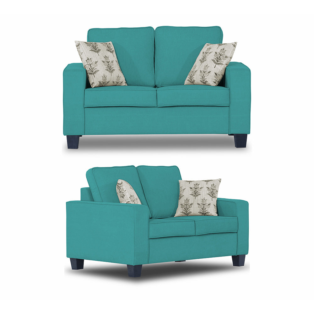 Adorn India Camden 6 Seater 3+2+1 Sofa Set (Aqua Blue)