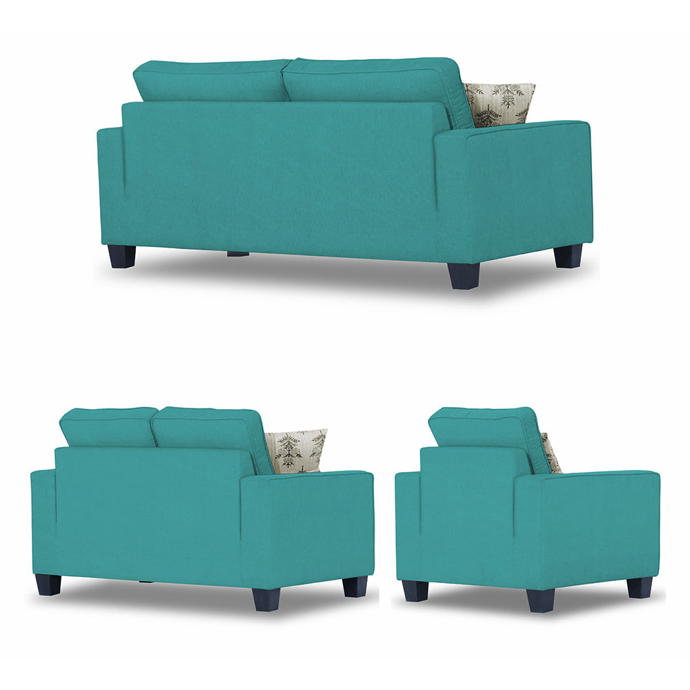 Adorn India Camden 6 Seater 3+2+1 Sofa Set (Aqua Blue)