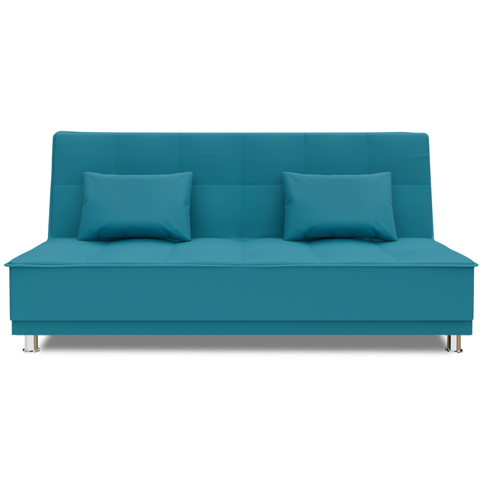 Adorn India New Alyssum 3 Seater Sofa Cum Bed Velvet (Aqua Blue)