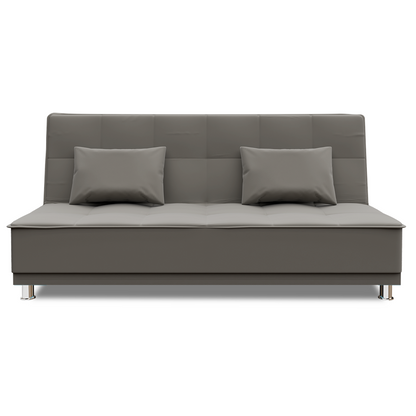 Adorn India New Alyssum 3 Seater Sofa Cum Bed Velvet (Grey)