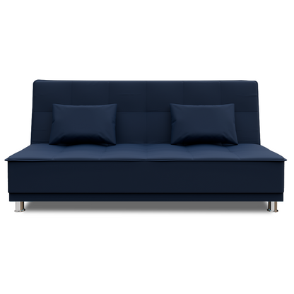 Adorn India New Alyssum 3 Seater Sofa Cum Bed Velvet (Blue)