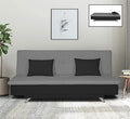 Adorn India Aspen 3 Seater Sofa Cum Bed (Medium Grey & Black) (3 Year Warranty)
