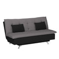 Adorn India Aspen 3 Seater Sofa Cum Bed (Medium Grey & Black) (3 Year Warranty)