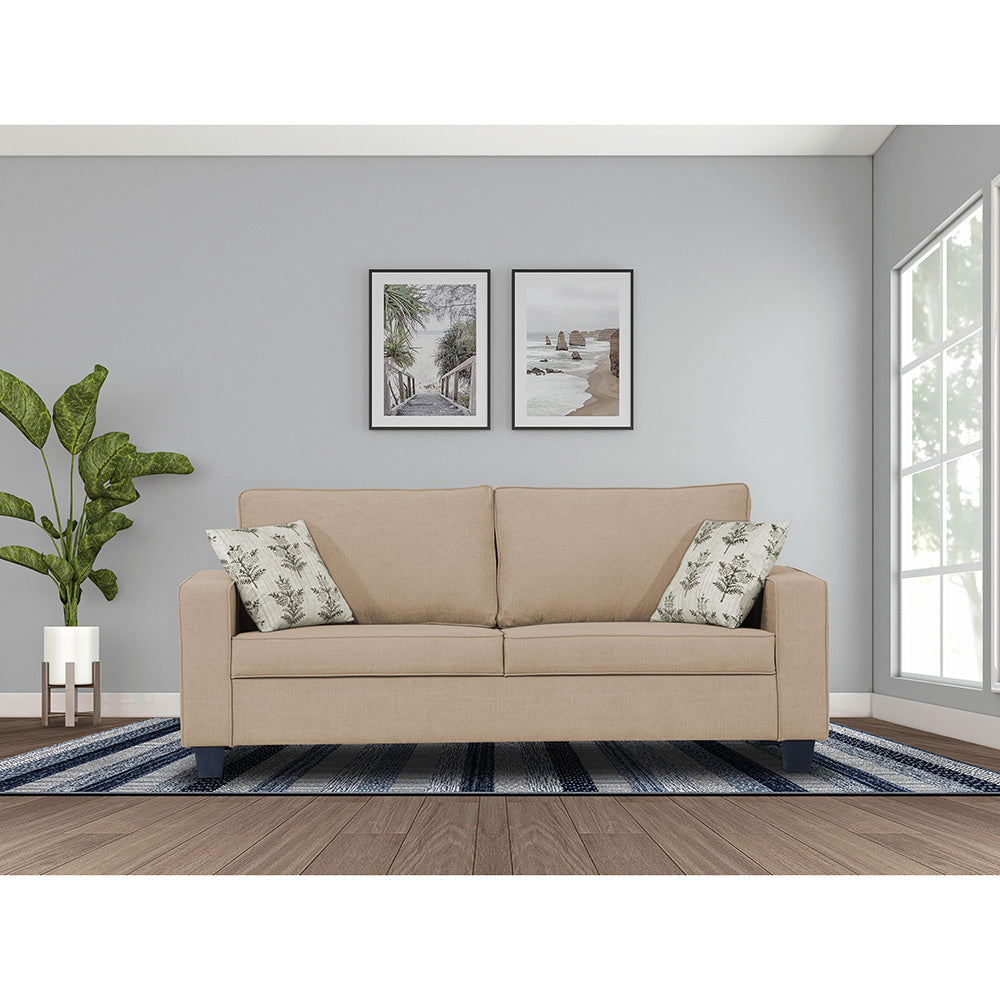 Adorn India Camden 3 Seater Sofa (Beige)