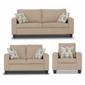 Adorn India Camden 3+2+1 6 Seater Sofa Set (Beige) (3 Year Warranty)
