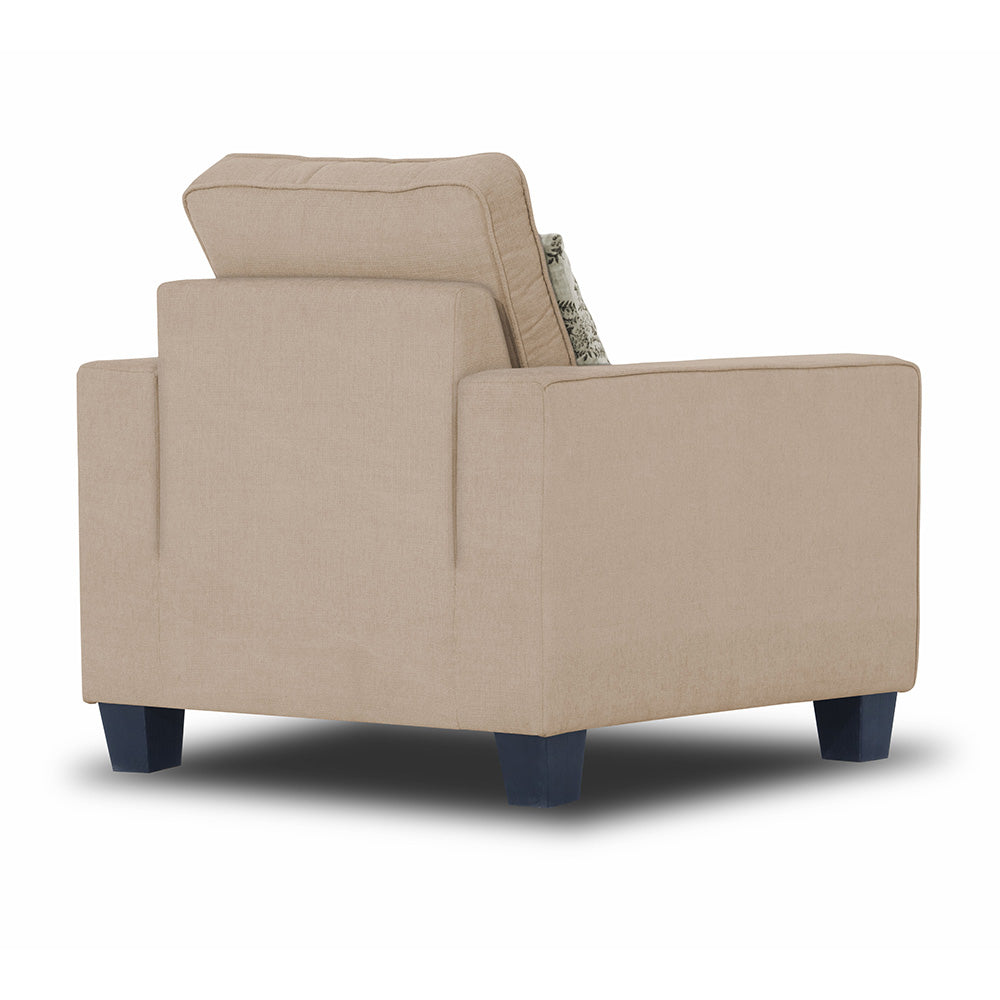 Adorn India Camden 1 Seater Sofa (Beige)