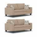 Adorn India Camden 3+2+1 6 Seater Sofa Set (Beige) (3 Year Warranty)