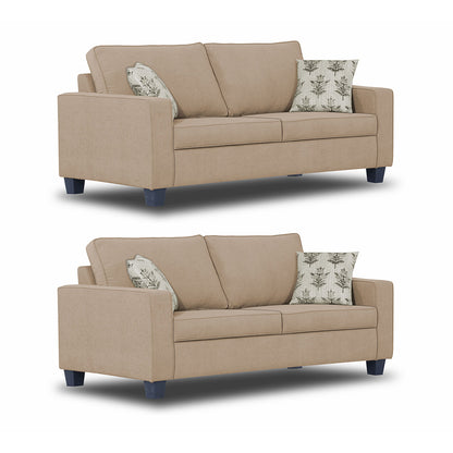 Adorn India Camden 6 Seater 3+2+1 Sofa Set (Beige)