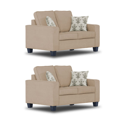 Adorn India Camden 5 Seater 3+2 Sofa Set (Beige)