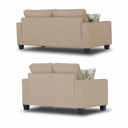 Adorn India Camden 5 Seater 3+2 Sofa Set (Beige)