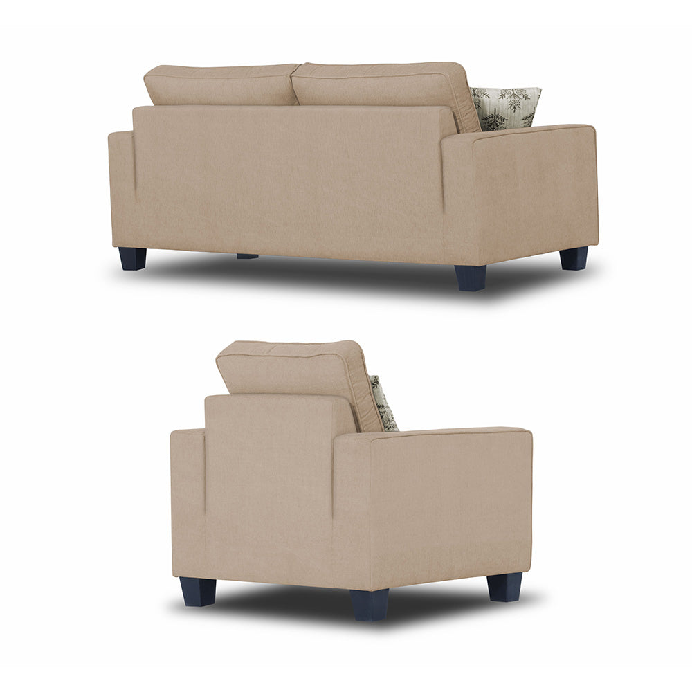 Adorn India Camden 5 Seater 3-1-1 Sofa Set (Beige)