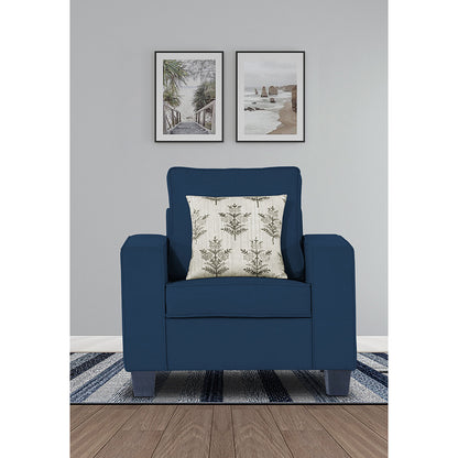 Adorn India Camden 1 Seater Sofa (Blue)