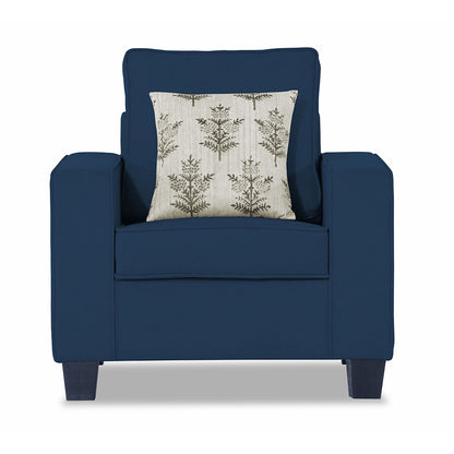 Adorn India Camden 1 Seater Sofa (Blue)