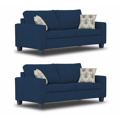 Adorn India Camden 6 Seater 3+2+1 Sofa Set (Blue)