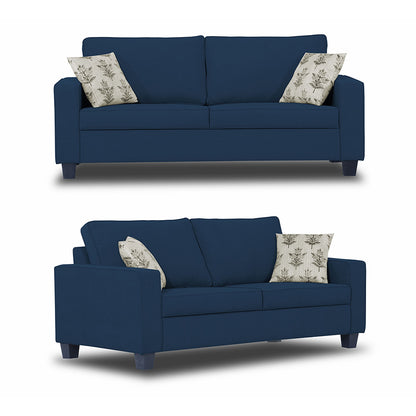 Adorn India Camden 5 Seater 3-1-1 Sofa Set (Blue)