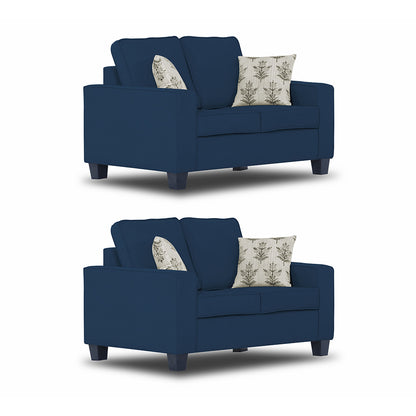 Adorn India Camden 5 Seater 3+2 Sofa Set (Blue)