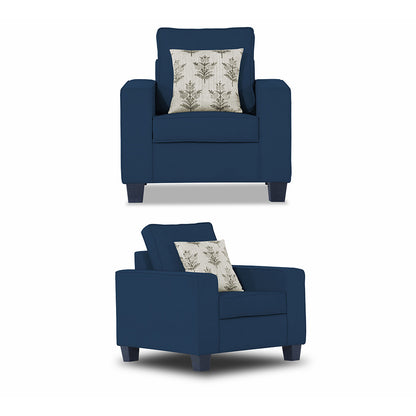 Adorn India Camden 5 Seater 3-1-1 Sofa Set (Blue)