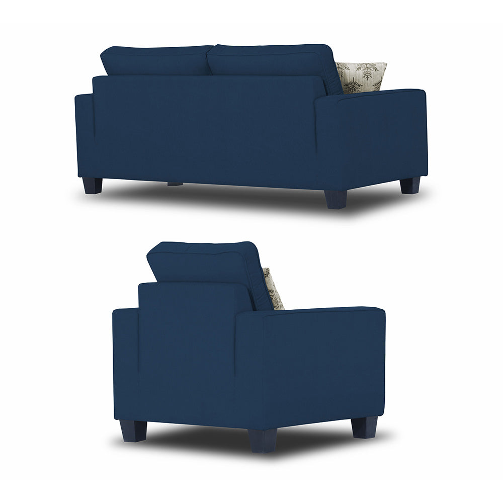 Adorn India Camden 5 Seater 3-1-1 Sofa Set (Blue)