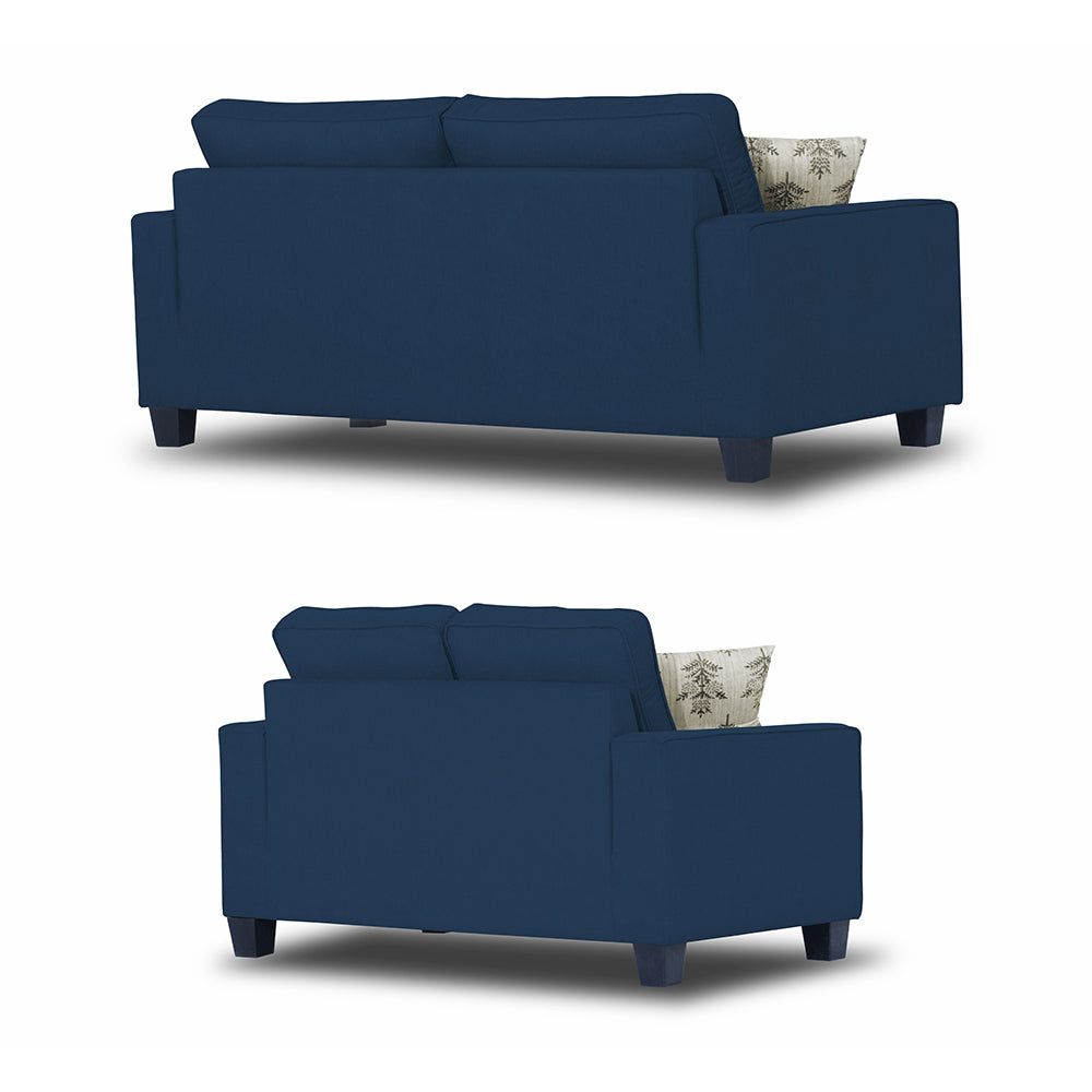 Adorn India Camden 5 Seater 3+2 Sofa Set (Blue)