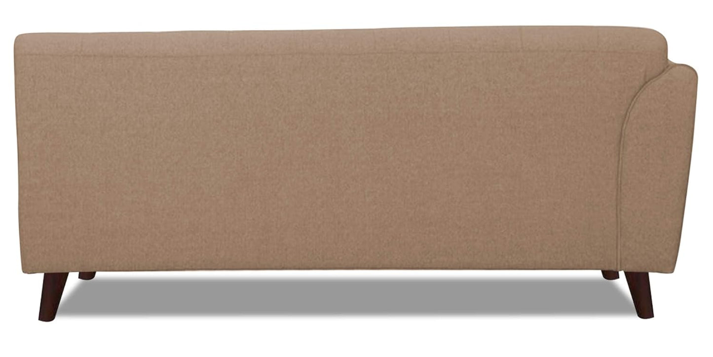 Adorn India (3 Years Warranty Leaf 5 Seater Corner Sofa Right Hand Side (Beige)