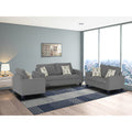 Adorn India Camden 3+2+1 6 Seater Sofa Set (Grey) (3 Year Warranty)