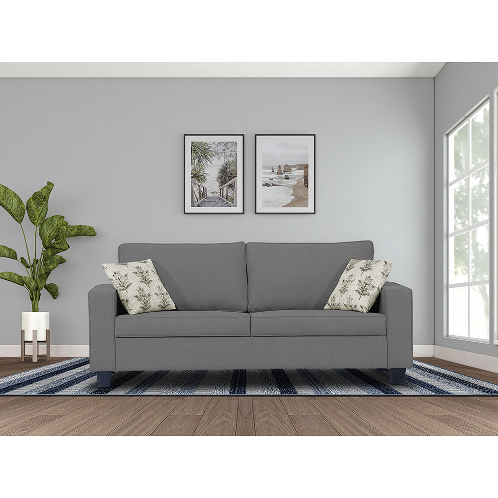 Adorn India Camden 3 Seater Sofa (Grey)