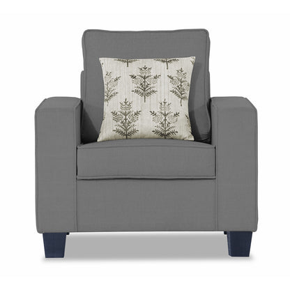 Adorn India Camden 1 Seater Sofa (Grey)