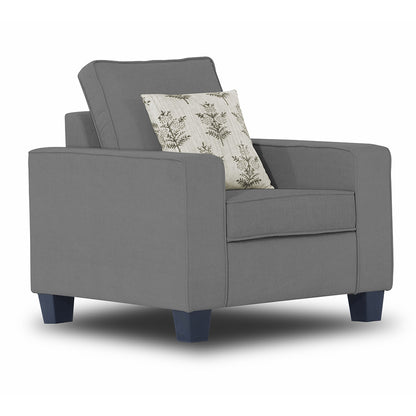 Adorn India Camden 1 Seater Sofa (Grey)