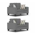 Adorn India Camden 3+2+1 6 Seater Sofa Set (Grey) (3 Year Warranty)