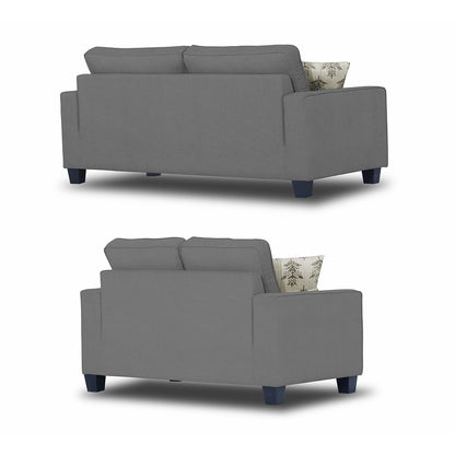 Adorn India Camden 5 Seater 3+2 Sofa Set (Grey)