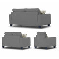 Adorn India Camden 3+2+1 6 Seater Sofa Set (Grey) (3 Year Warranty)