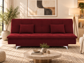 Premium 3 Seater Sofa Cum Bed New Aspen 4x6Velvet Suede with 2 Cushions (Color Maroon) and